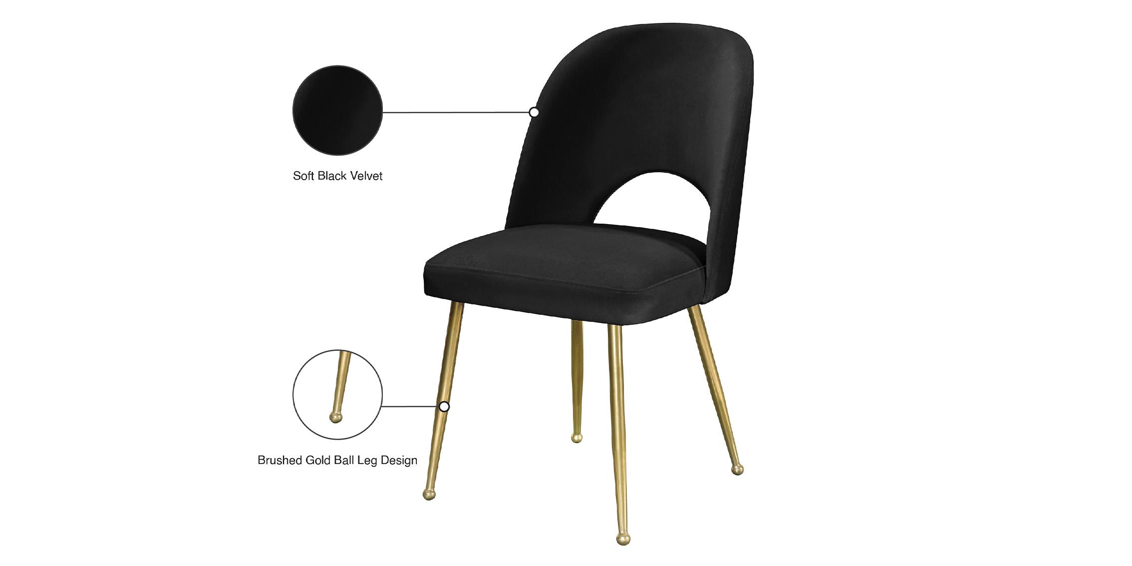 

        
Meridian Furniture LOGAN 990Black-C Dining Chair Set Gold/Black Fabric 753359801148
