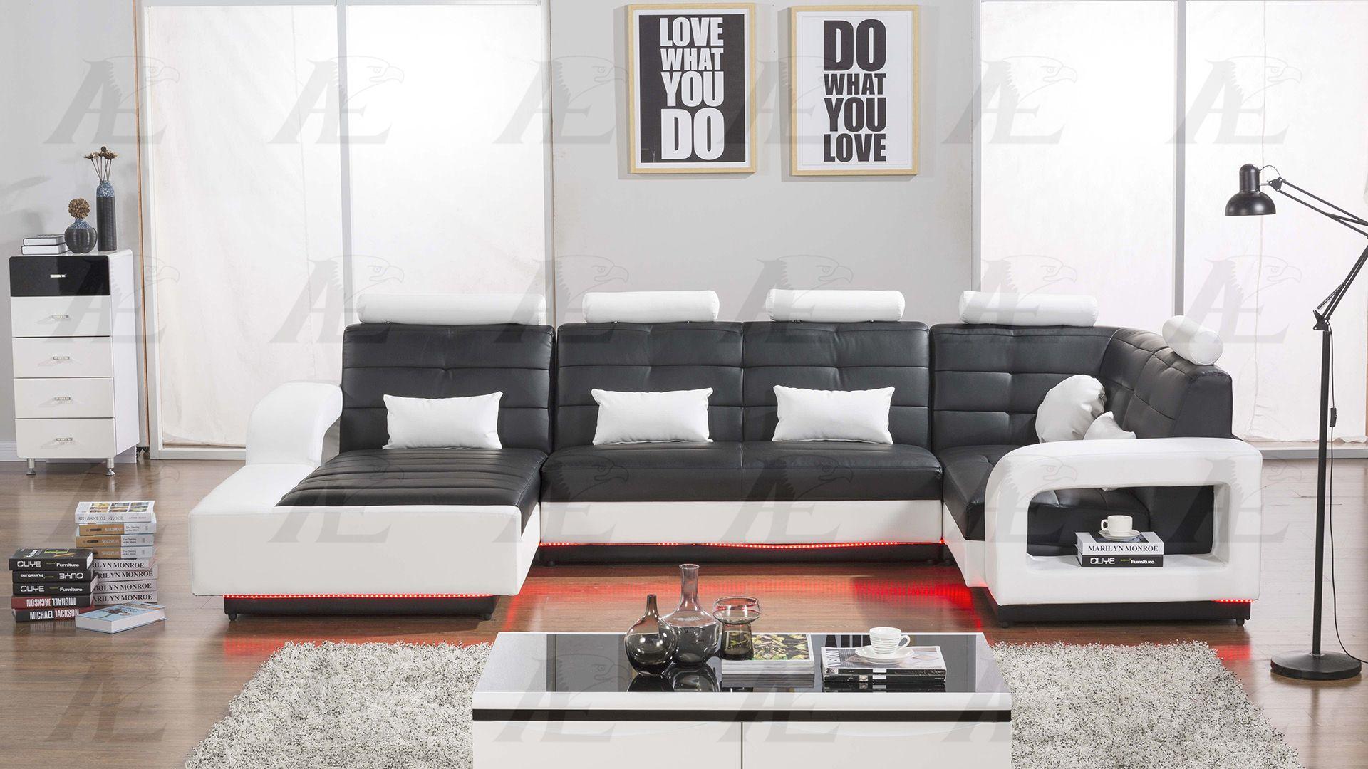 

    
American Eagle Furniture AE-LD800-BK.W Sectional Sofa White/Black AE-LD800L-BK.W
