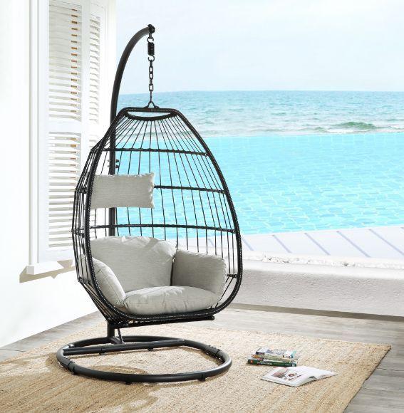 Modern Outdoor Swing Chair 45115 Oldi 45115 in Black 
