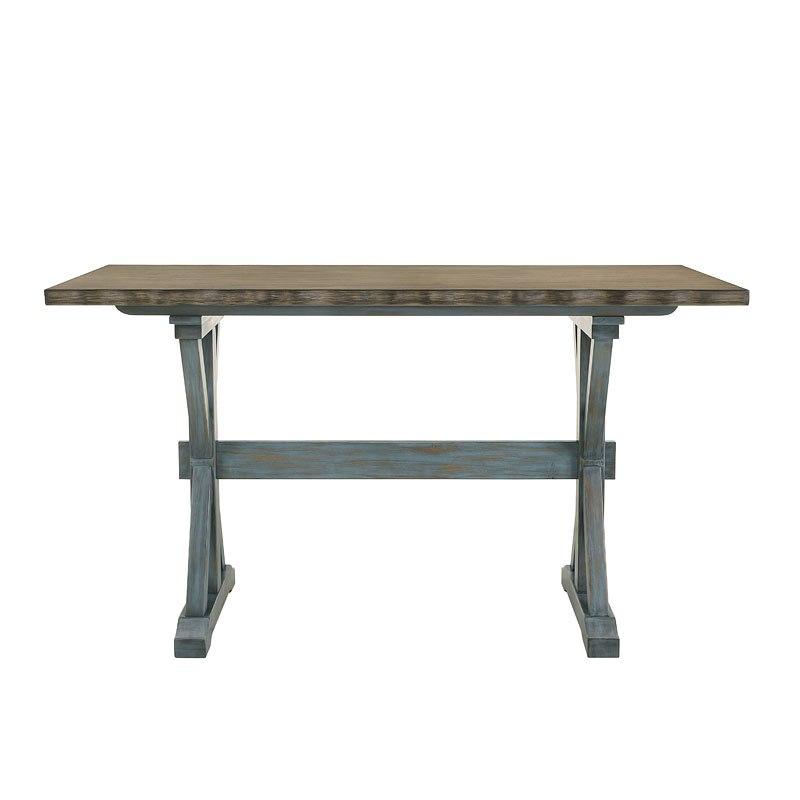 Transitional, Farmhouse Counter Table SUMMERVILLE II 5800-530 5800-530 in Blue, Beige 