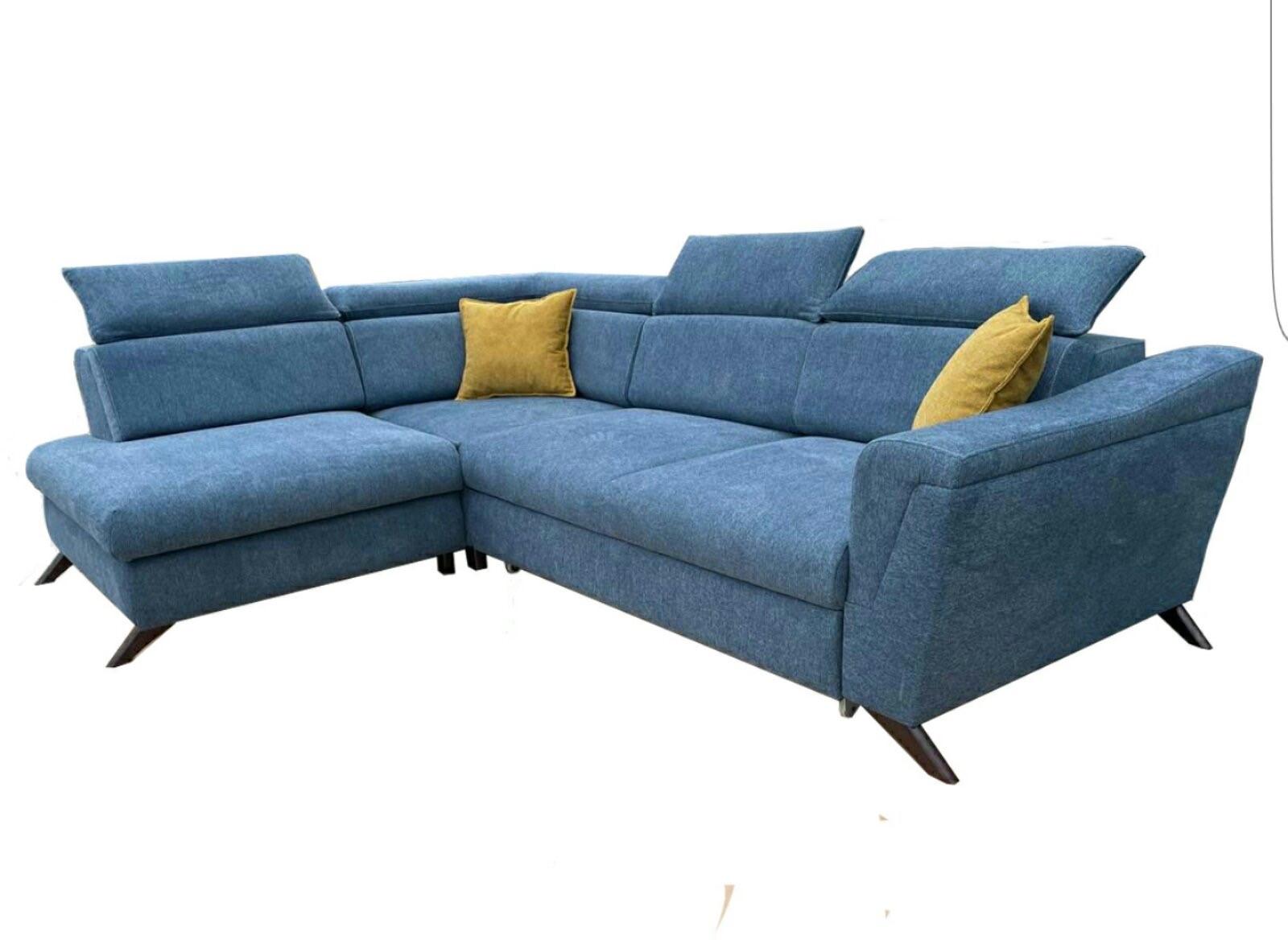 Contemporary, Modern Sectional Sofa GALASECTIONAL GALASECTIONAL in Blue Fabric