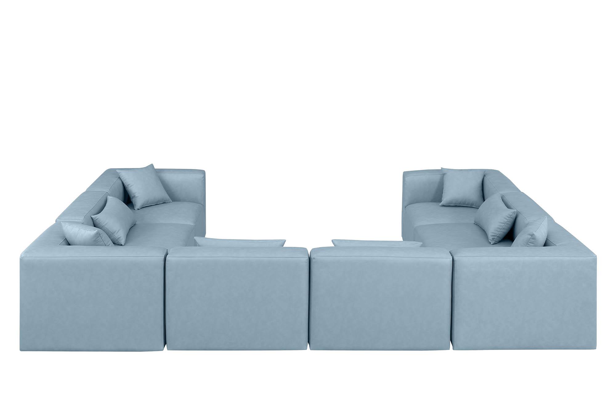 

        
Meridian Furniture CUBE 668LtBlu-Sec8A Modular Sectional Sofa Light Blue Faux Leather 094308318370
