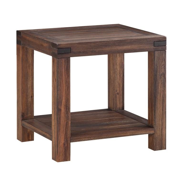 

    
Brick Brown Finish Acacia Solids End Table MEADOW by Modus Furniture
