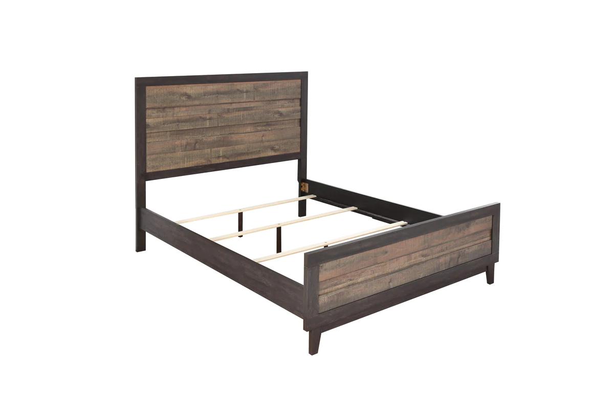 

    
Brown & Black Queen Size Panel Bed by Crown Mark Tacoma II B8270-Q-Bed

