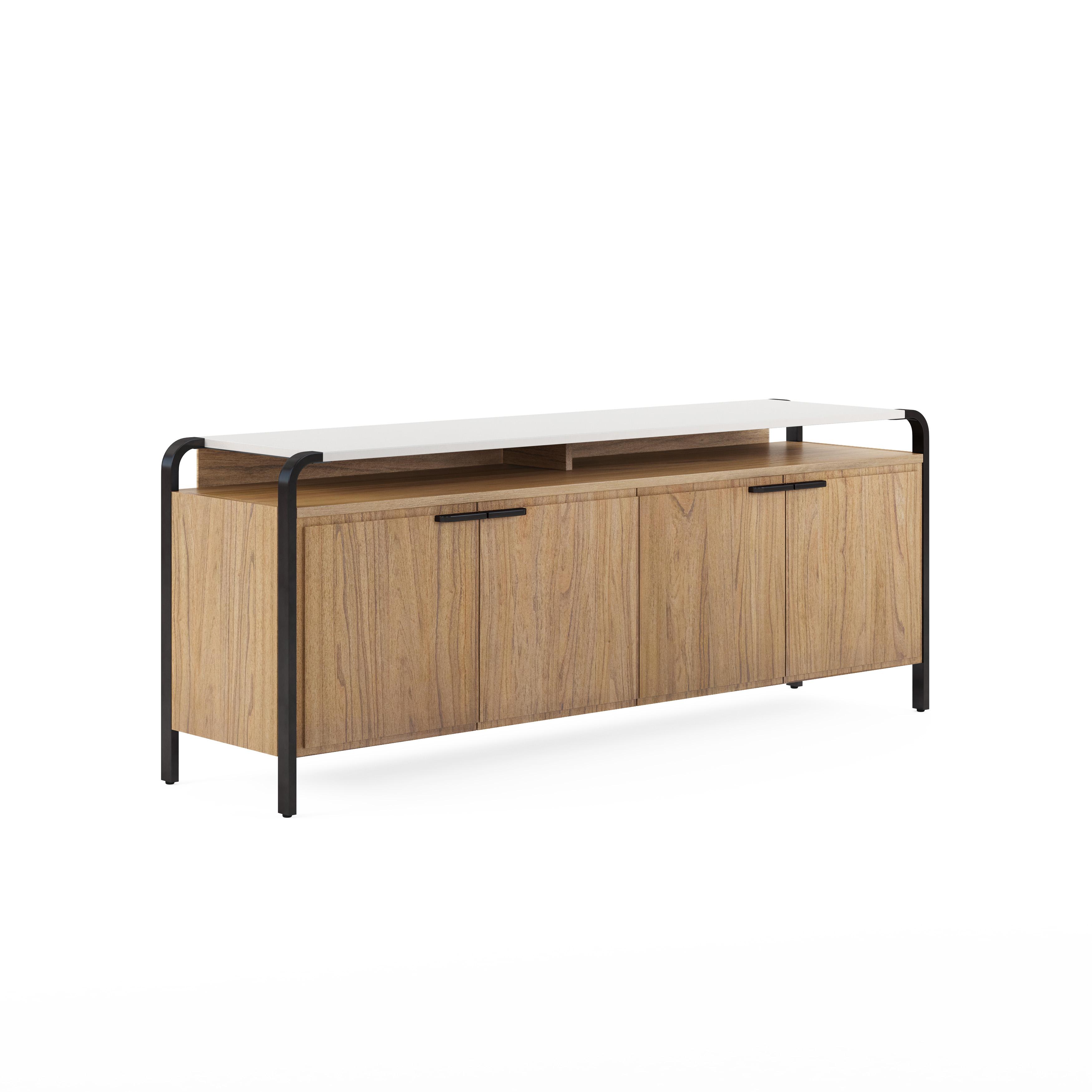

    
Brown & Black & White Entertainment Console by A.R.T. Furniture Portico
