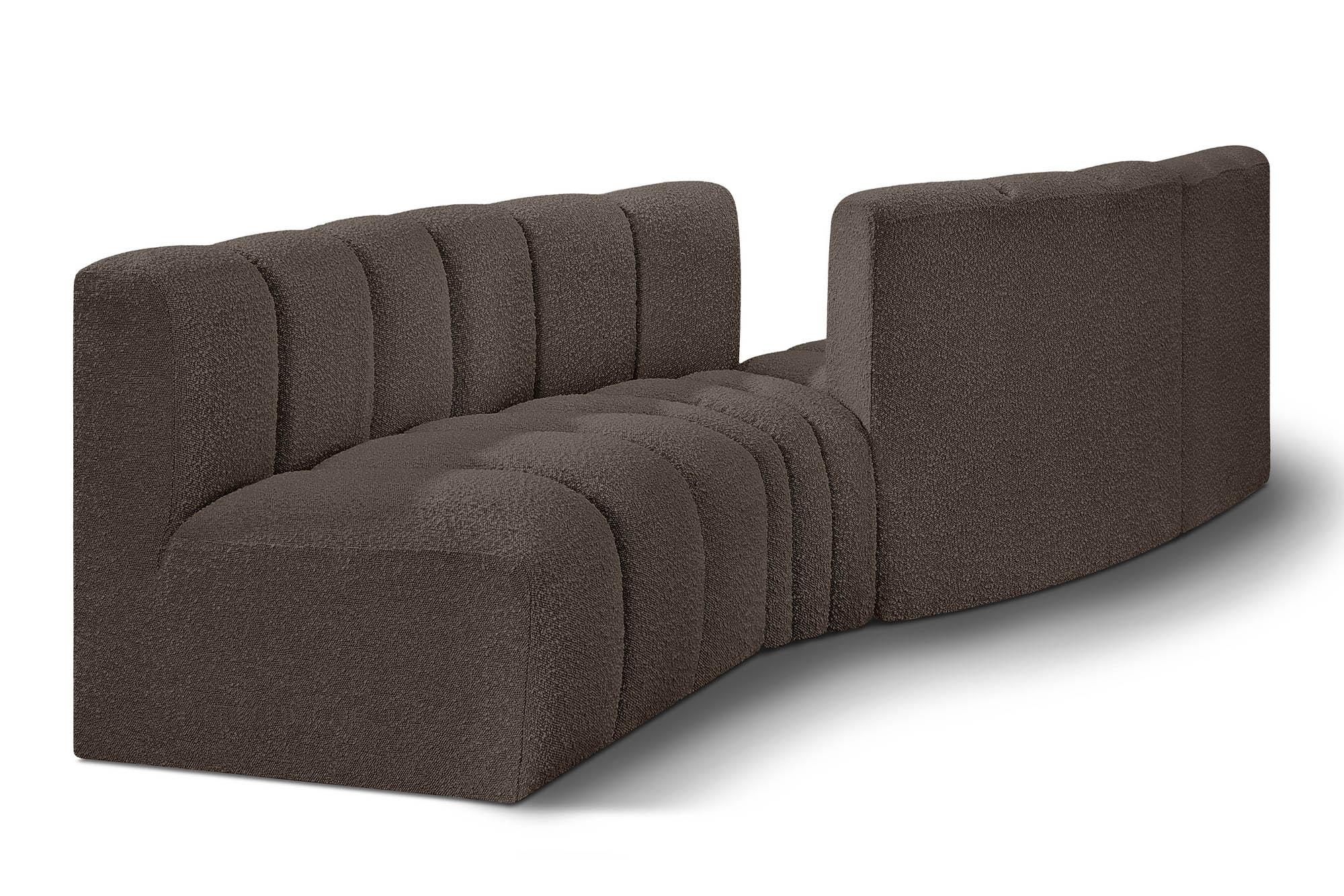 Contemporary, Modern Modular Sectional Sofa ARC 102Brown-S4A 102Brown-S4A in Brown 