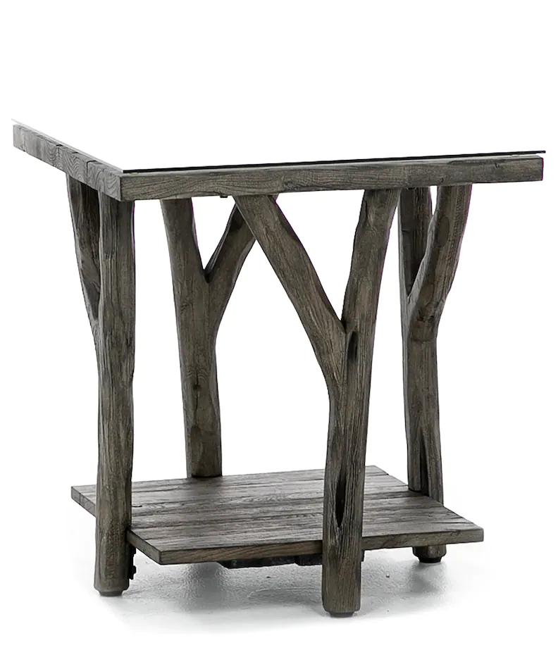 Rustic, Cottage End Table Bridger EB5222 in Brown 