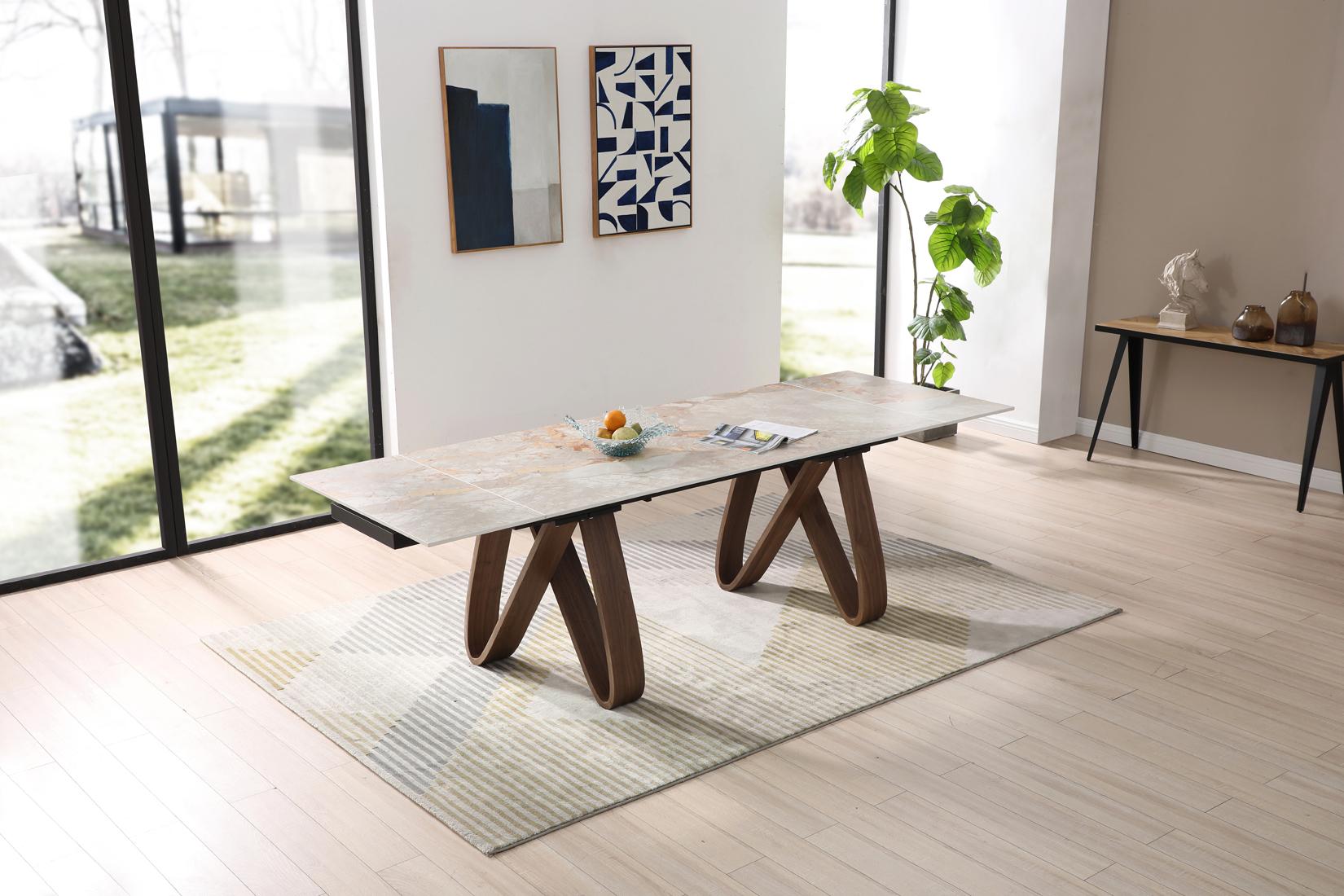 

                    
ESF 9086TABLE Dining Table Set Walnut/Emerald/Beige Fabric Purchase 
