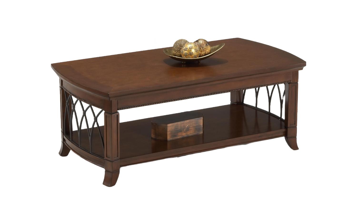 

    
Brown Coffee Table by Bernards Furniture Cathedral 8620
