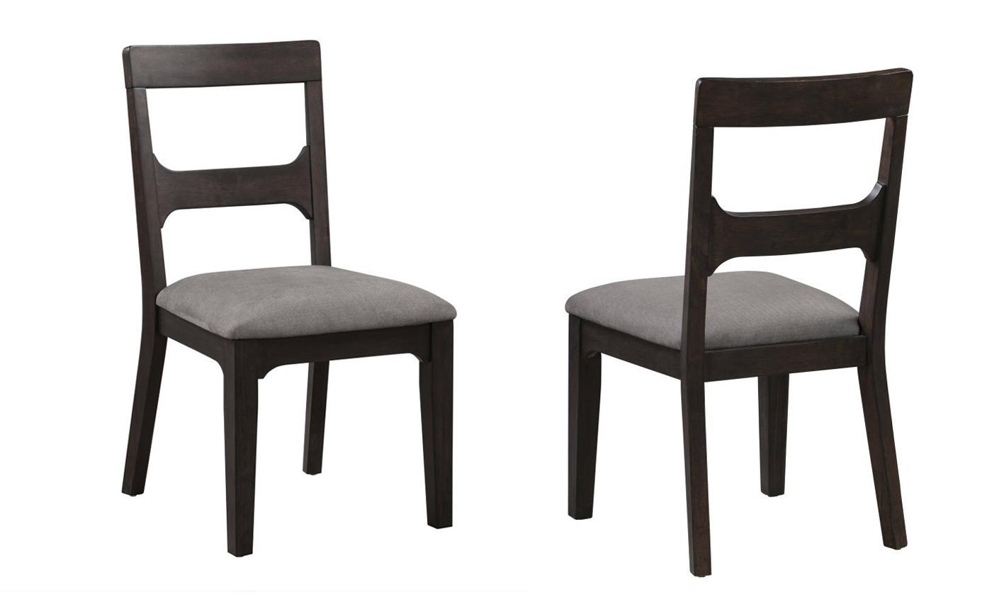 Contemporary Dining Chair Set BRYCE GNCU60 in Brown Fabric