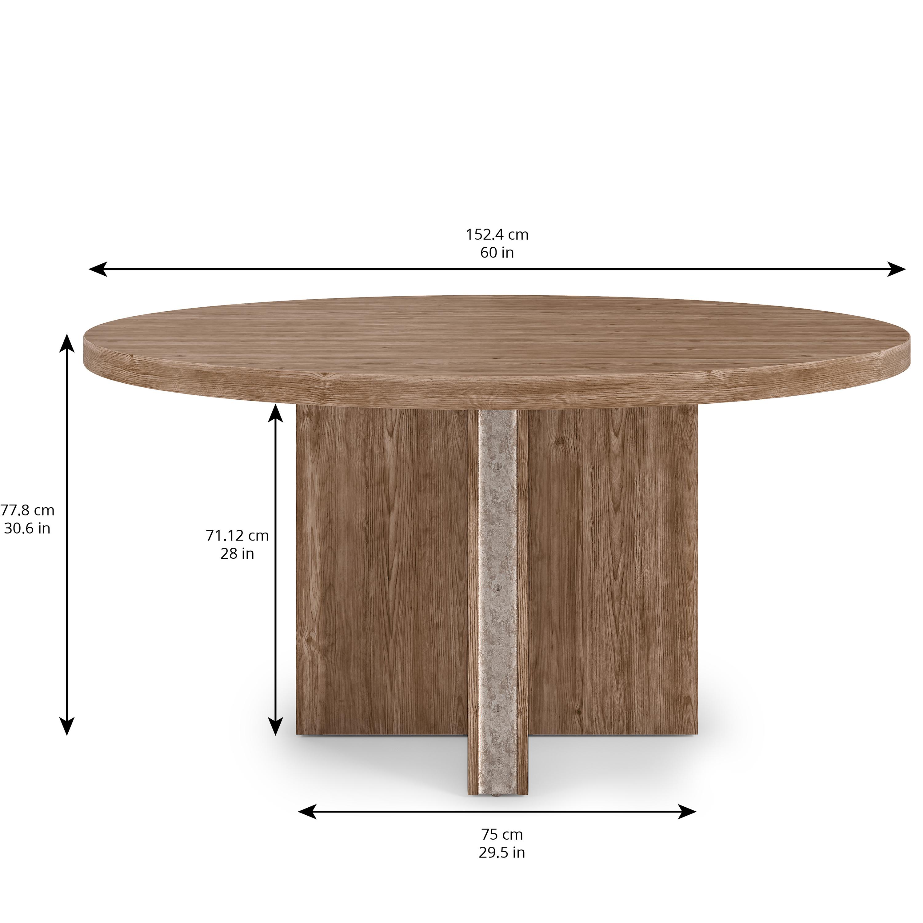 

    
Brown Oak Wood Round Dining Table by A.R.T. Furniture Passage
