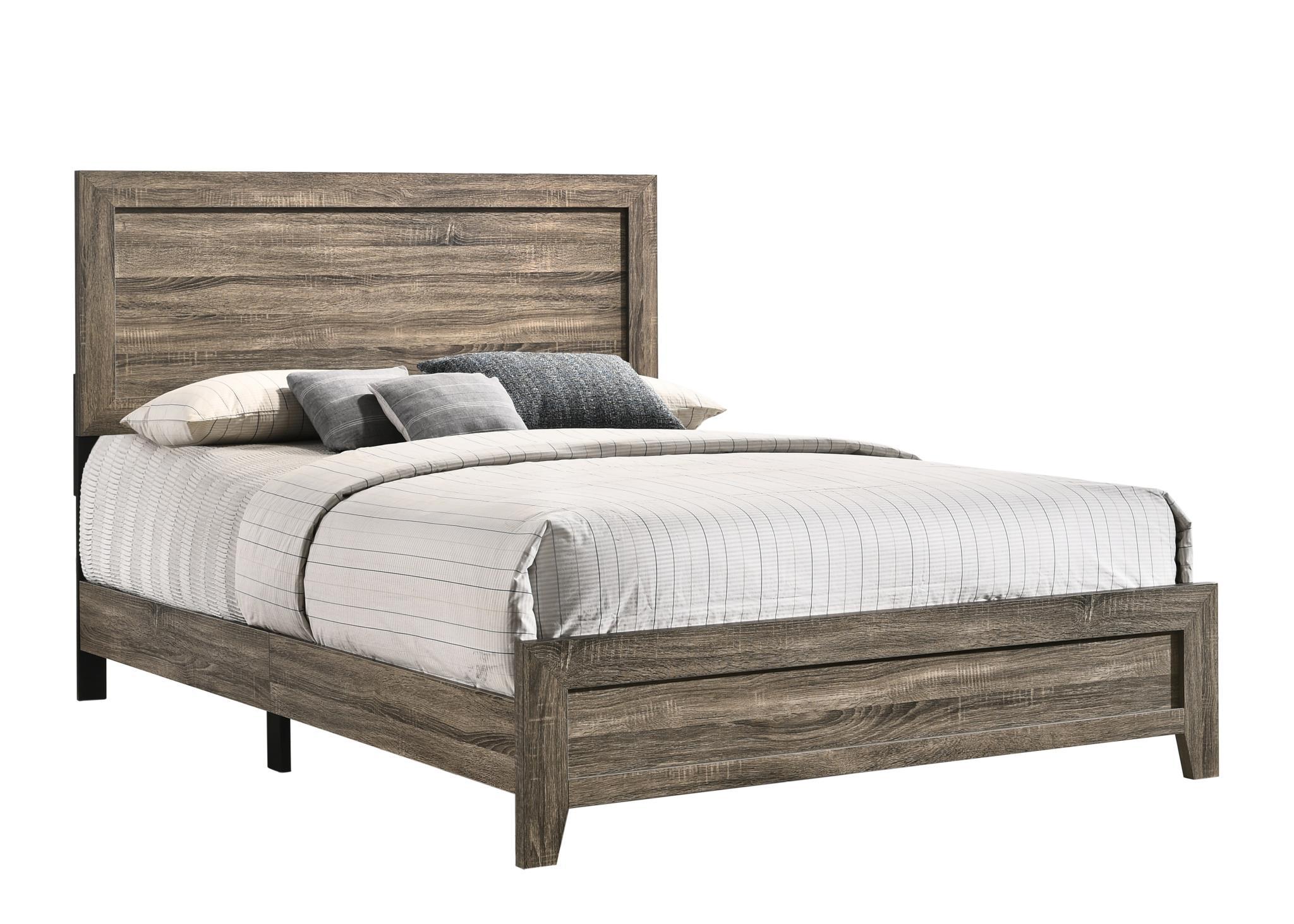 

    
Gray Poplar Wood QUEEN Bed w/ USB LOUIS 1374-105 Bernards Modern
