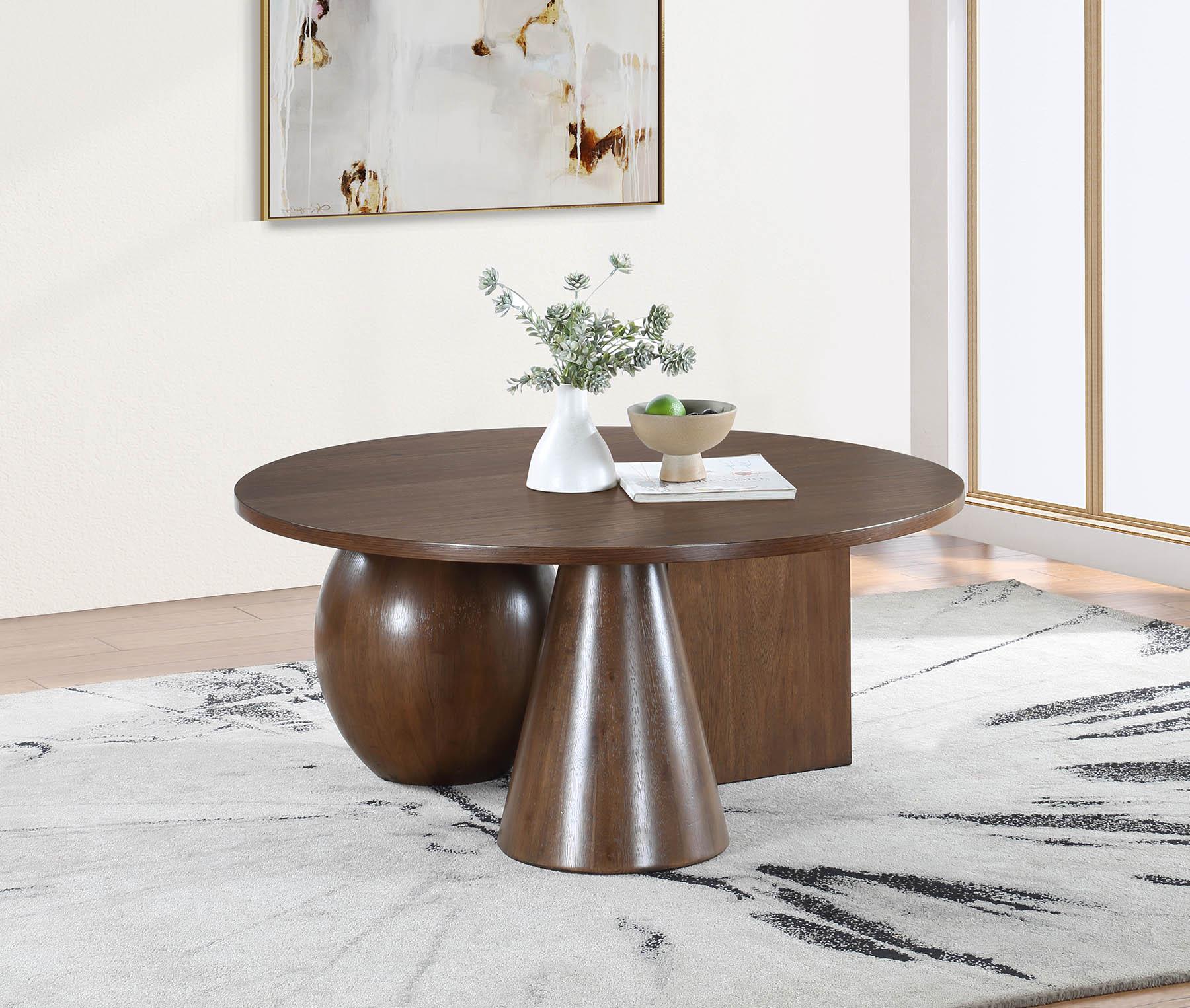 

    
Brown Solid Wood Coffee Table REVIVE 99025Brown-CT Meridian Contemporary
