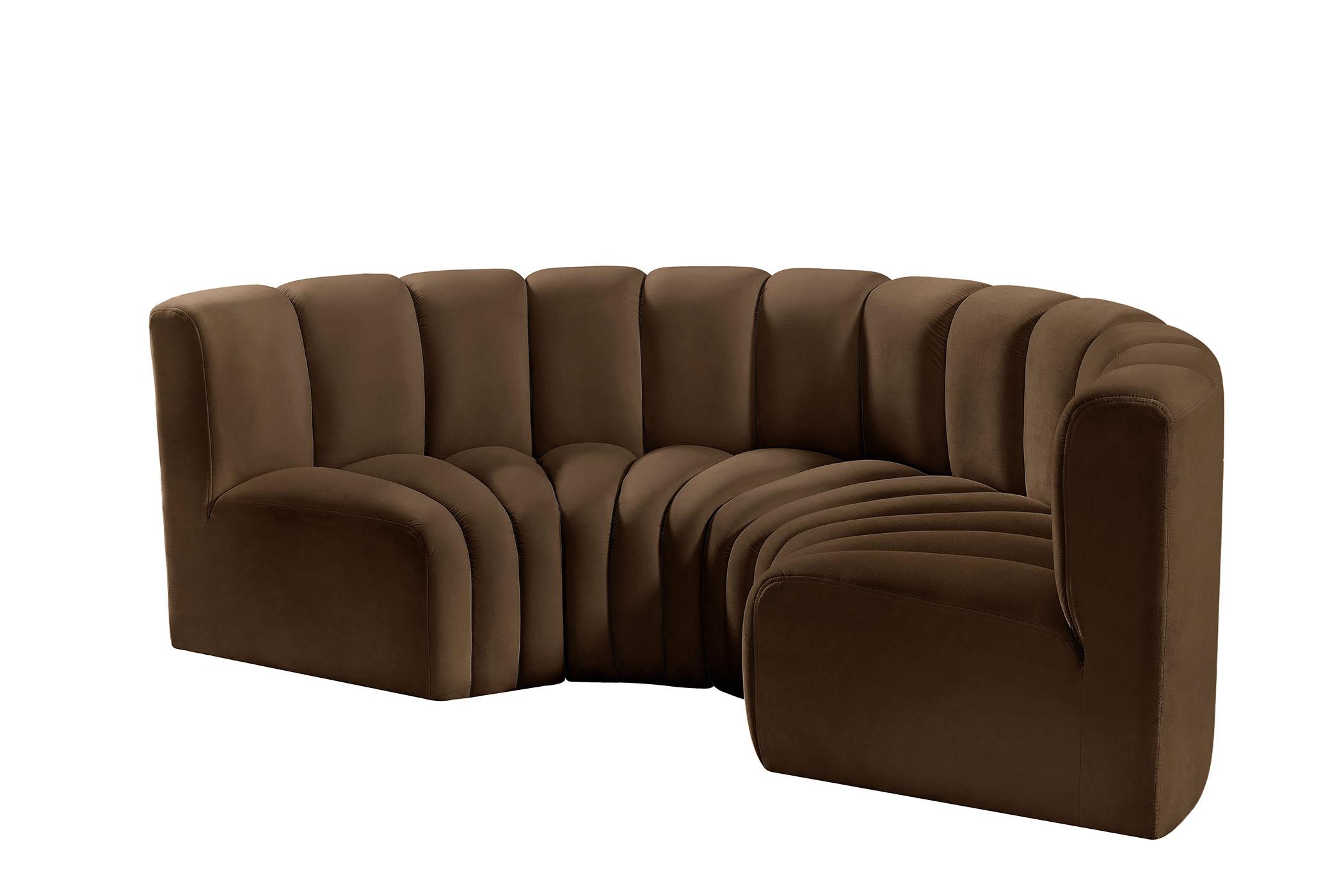 

    
103Brown-S4C Meridian Furniture Modular Sectional Sofa
