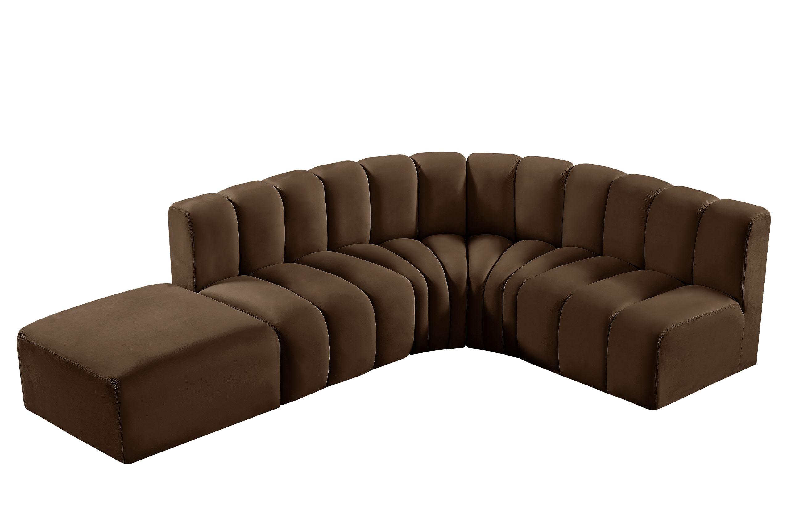 

    
103Brown-S5C Meridian Furniture Modular Sectional Sofa

