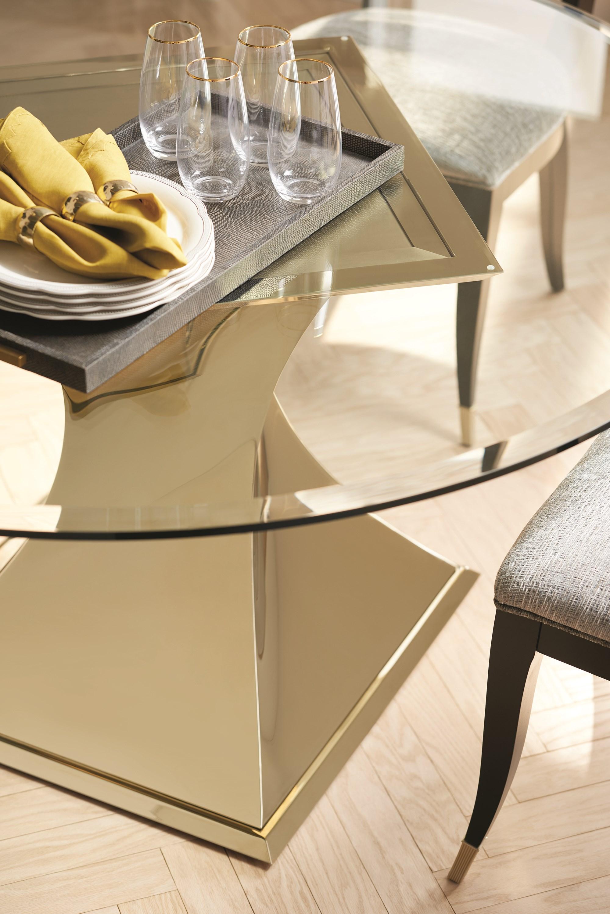 

    
Caracole DO A 360 Dining Table Clear/Gold CLA-418-204
