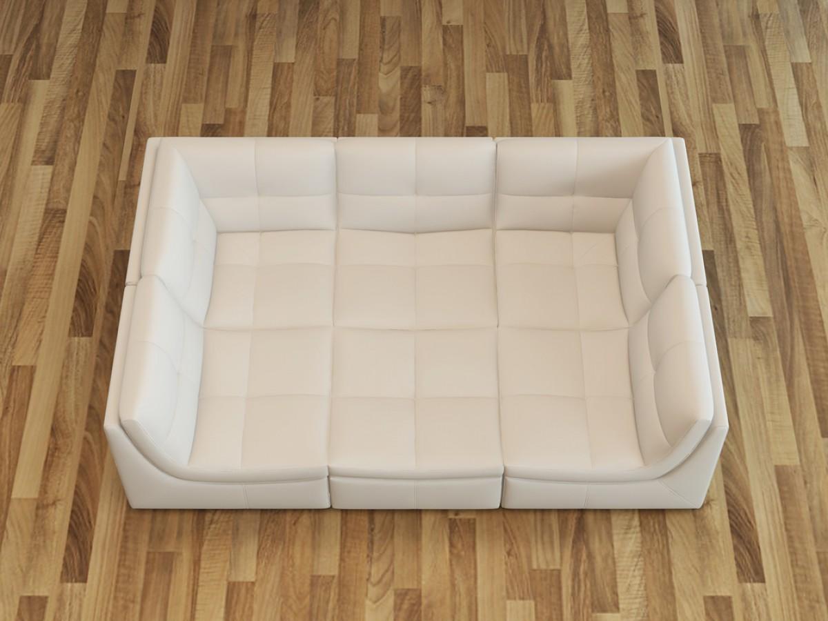 Modern Sectional Sofa Buchanan 102" Buchanan 102" in White Bonded Leather