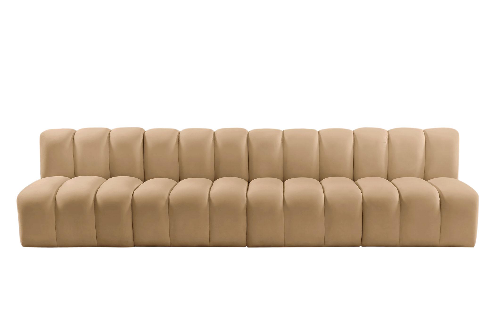 

        
Meridian Furniture ARC 103Camel-S4E Modular Sectional Sofa Camel Velvet 094308299372
