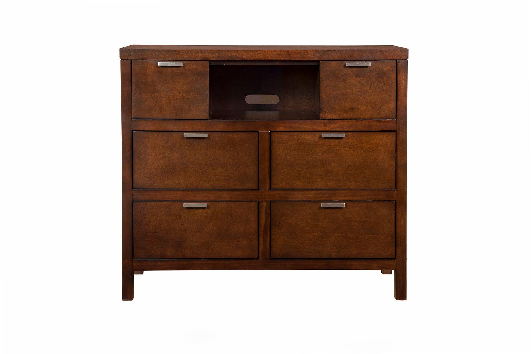 Modern, Traditional Media Chest CARMEL JR-11 in Cappuccino 