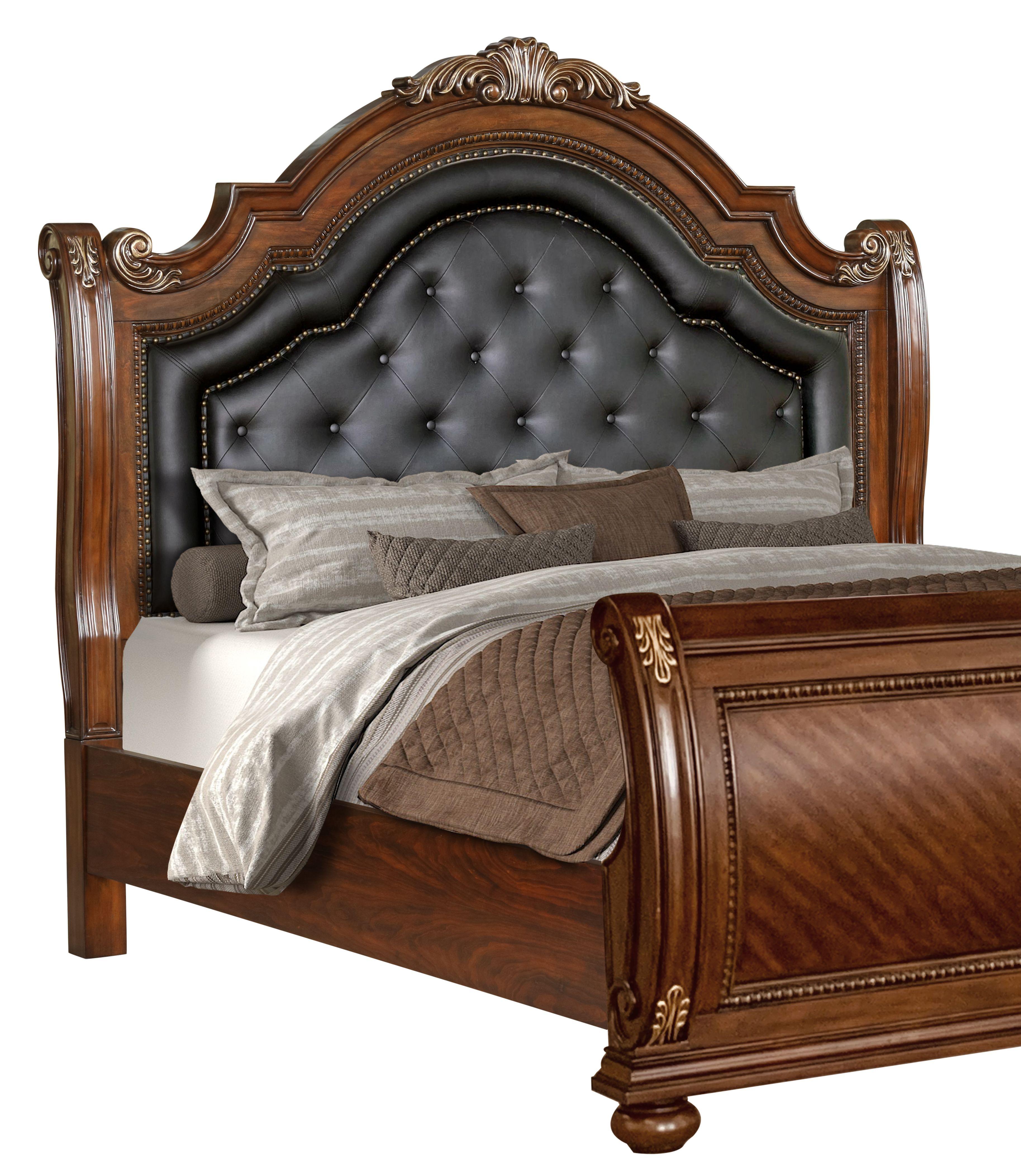 

        
Cosmos Furniture Viviana Sleigh Bedroom Set Caramel  810053741740
