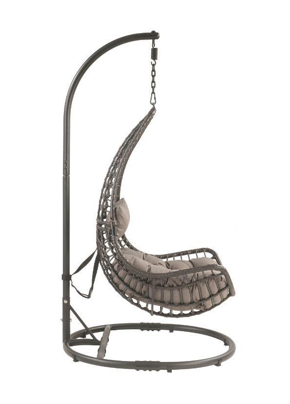 

                    
Acme Furniture 45105 Uzae Outdoor Swing Chair Charcoal Upholstered Purchase 
