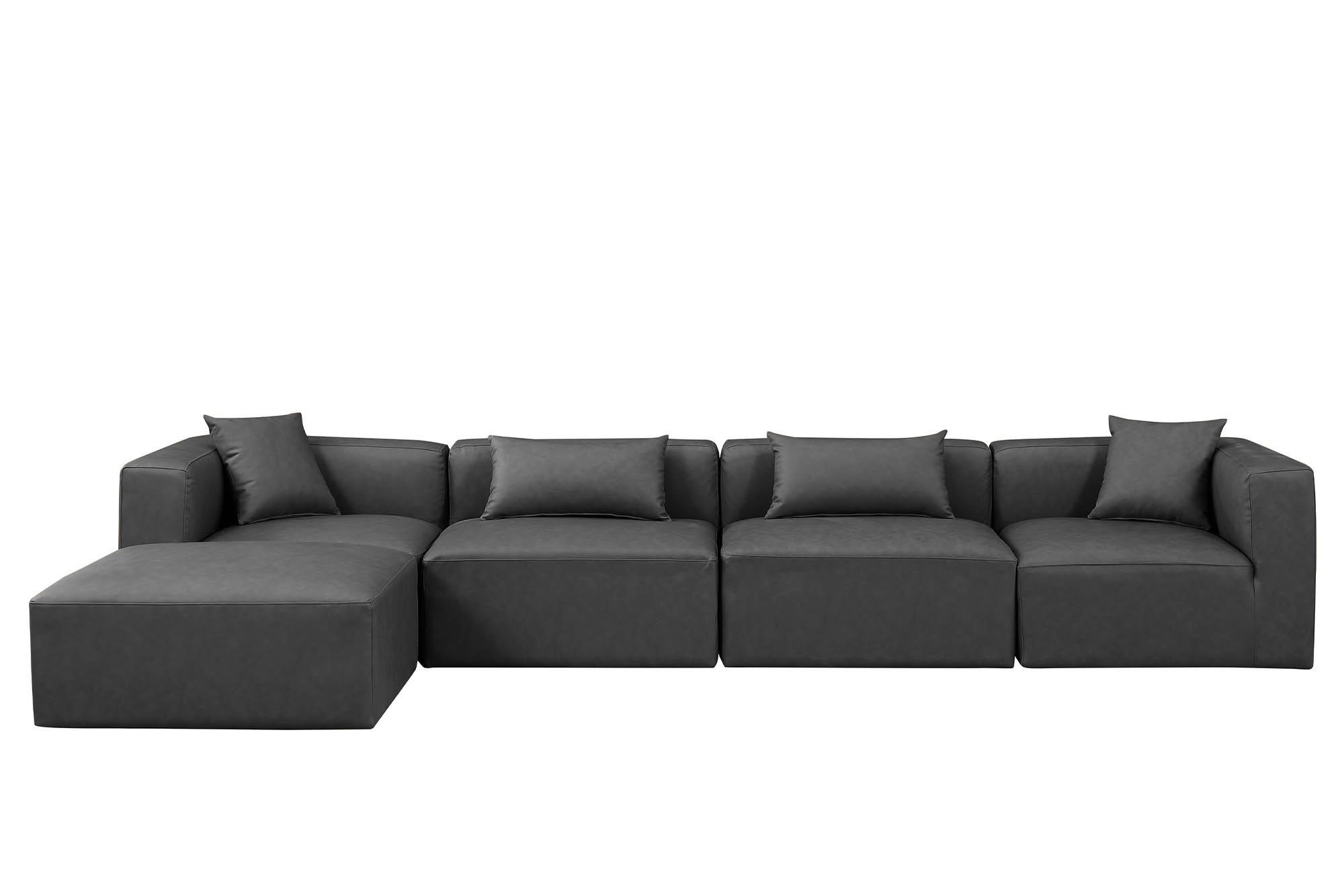 

        
Meridian Furniture CUBE 668Grey-Sec5A Modular Sectional Sofa Gray Faux Leather 094308318462

