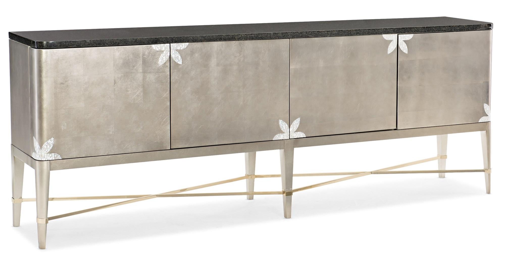 

    
Charcoal Leaf & Whisper of Gold Cabinet STARSTUDDED by Caracole
