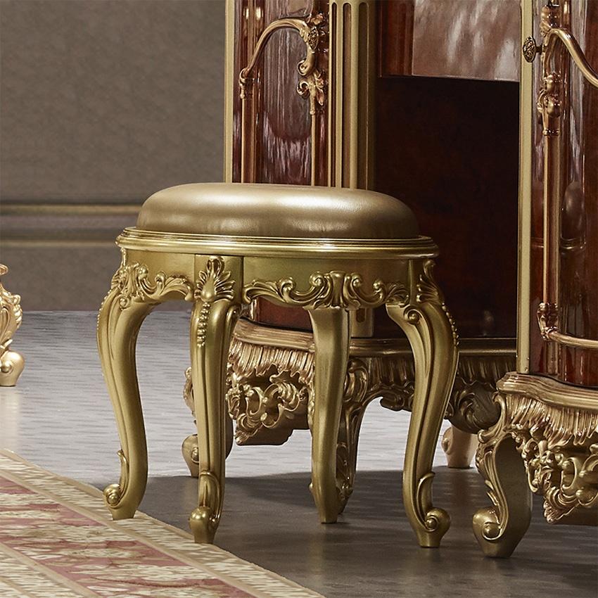 

                    
Buy Traditional Antique Gold Solid Wood CAL King Bedroom Set 6Pcs Homey Design HD-961
