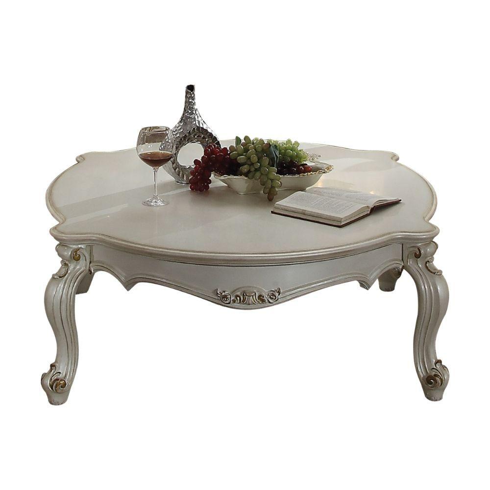 Classic Coffee Table and 2 End Tables Picardy 86880-3pcs in Pearl 