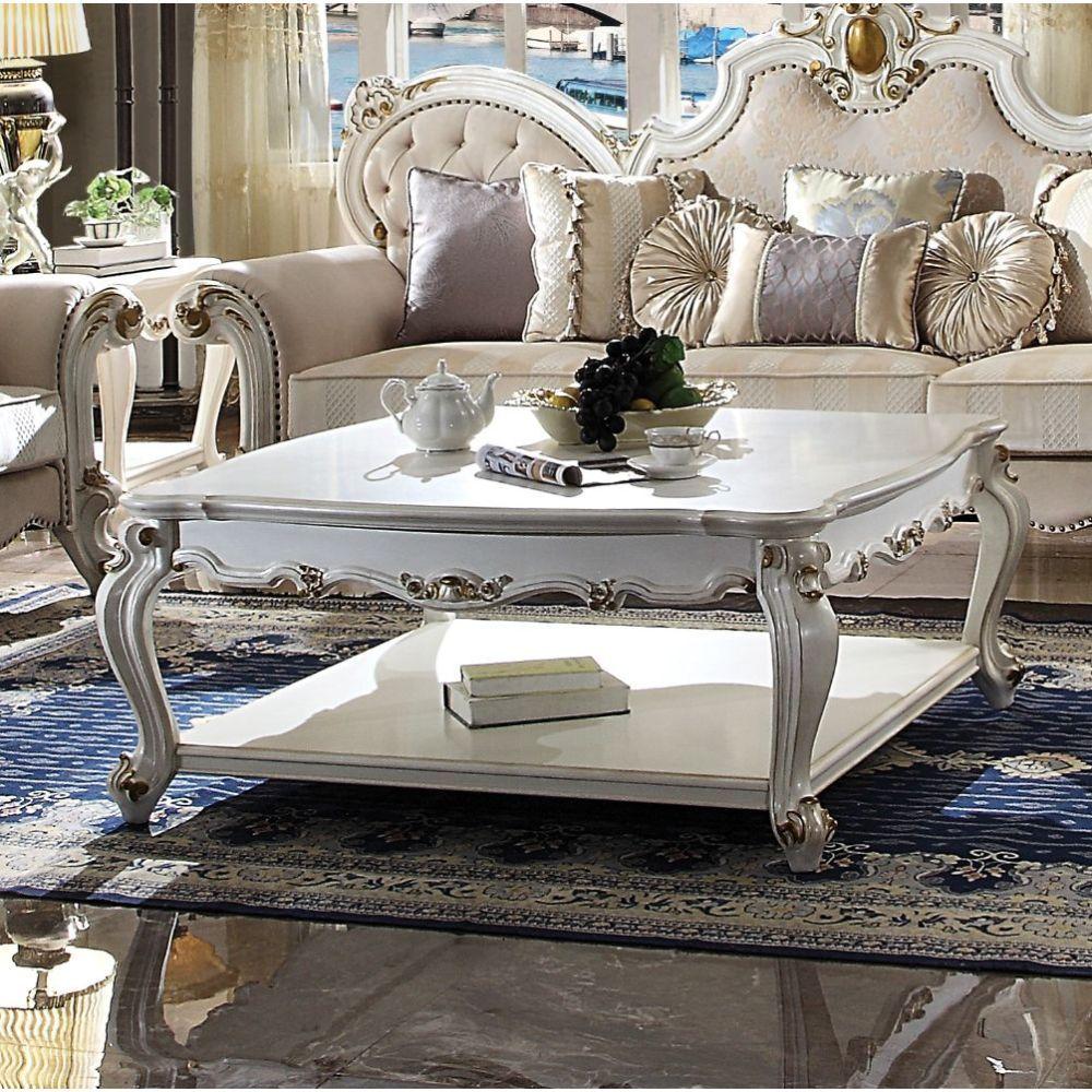 

    
Classic Antique Pearl Coffee Table by Acme Picardy 85460
