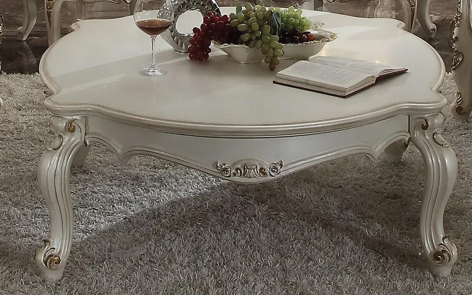 

    
Classic Antique Pearl Coffee Table by Acme Picardy 86880
