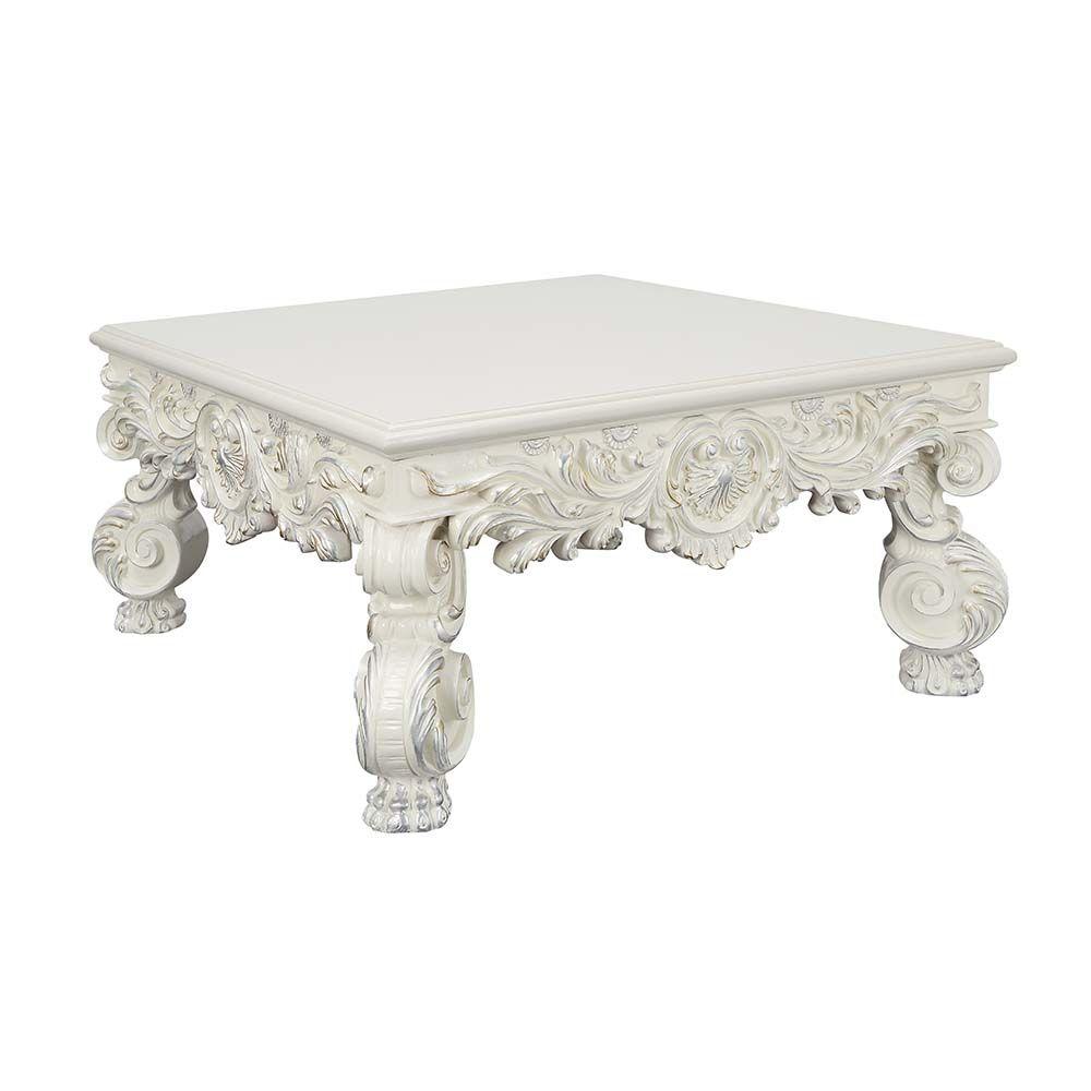 

    
Classic Antique White Composite Wood Coffee Table Acme Adara LV01217-CT
