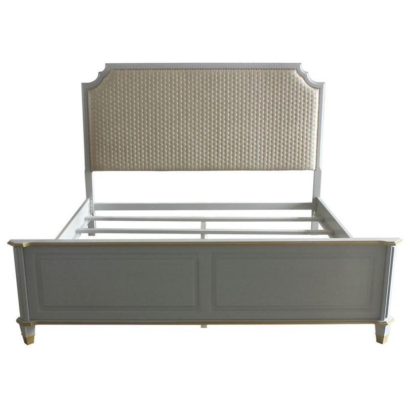 Classic Eastern King Bed House Marchese 28877EK in Gray Fabric