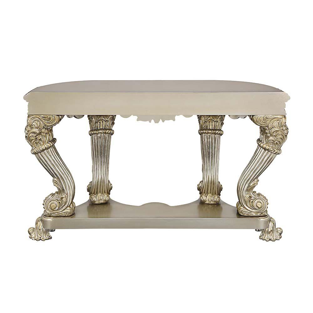 

    
Classic Champagne and Gold Composite Wood Console Table Acme Danae LV01204-CT
