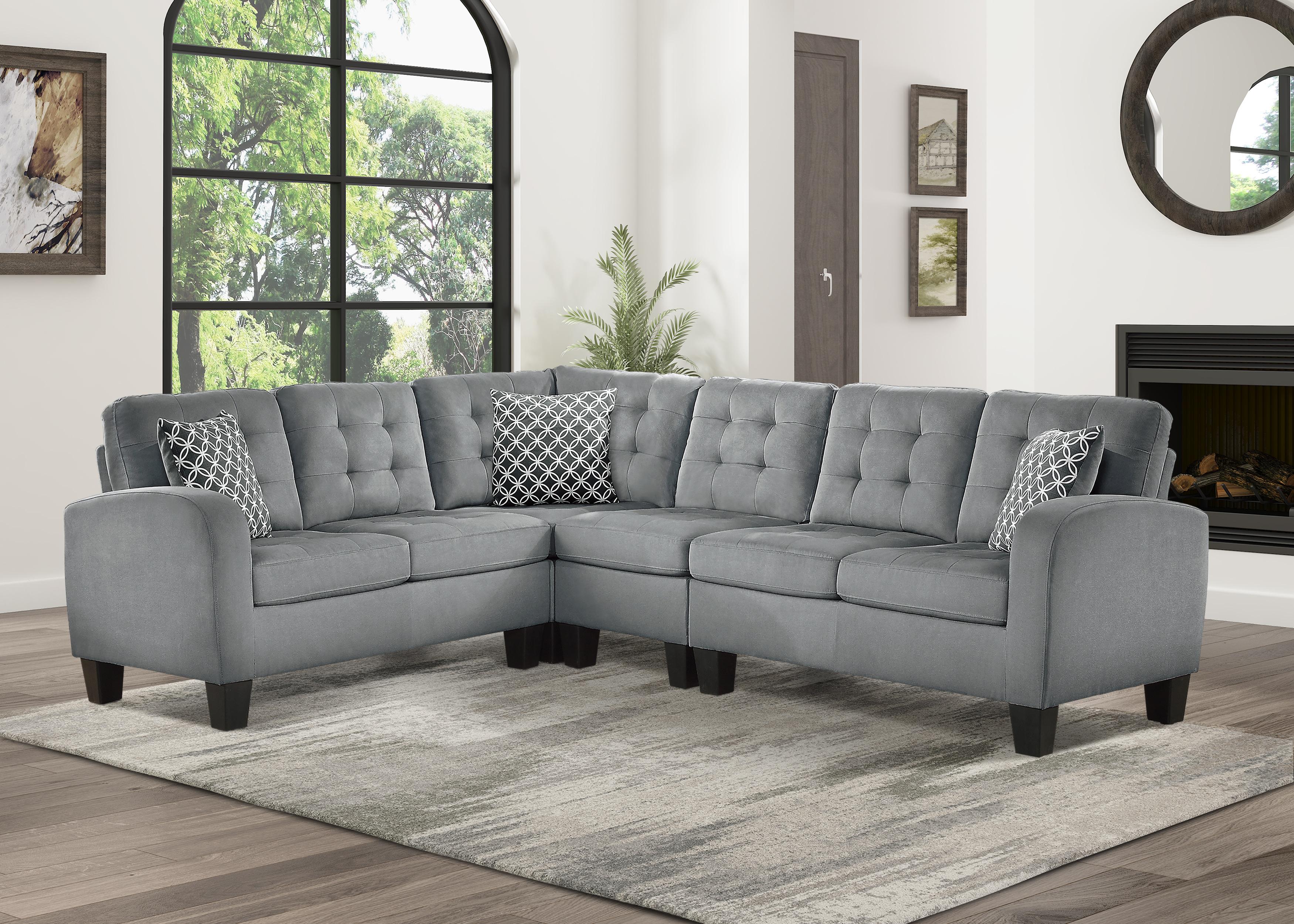 

                    
Homelegance 8202GRY*SC Sinclair Sectional Gray Textured Purchase 
