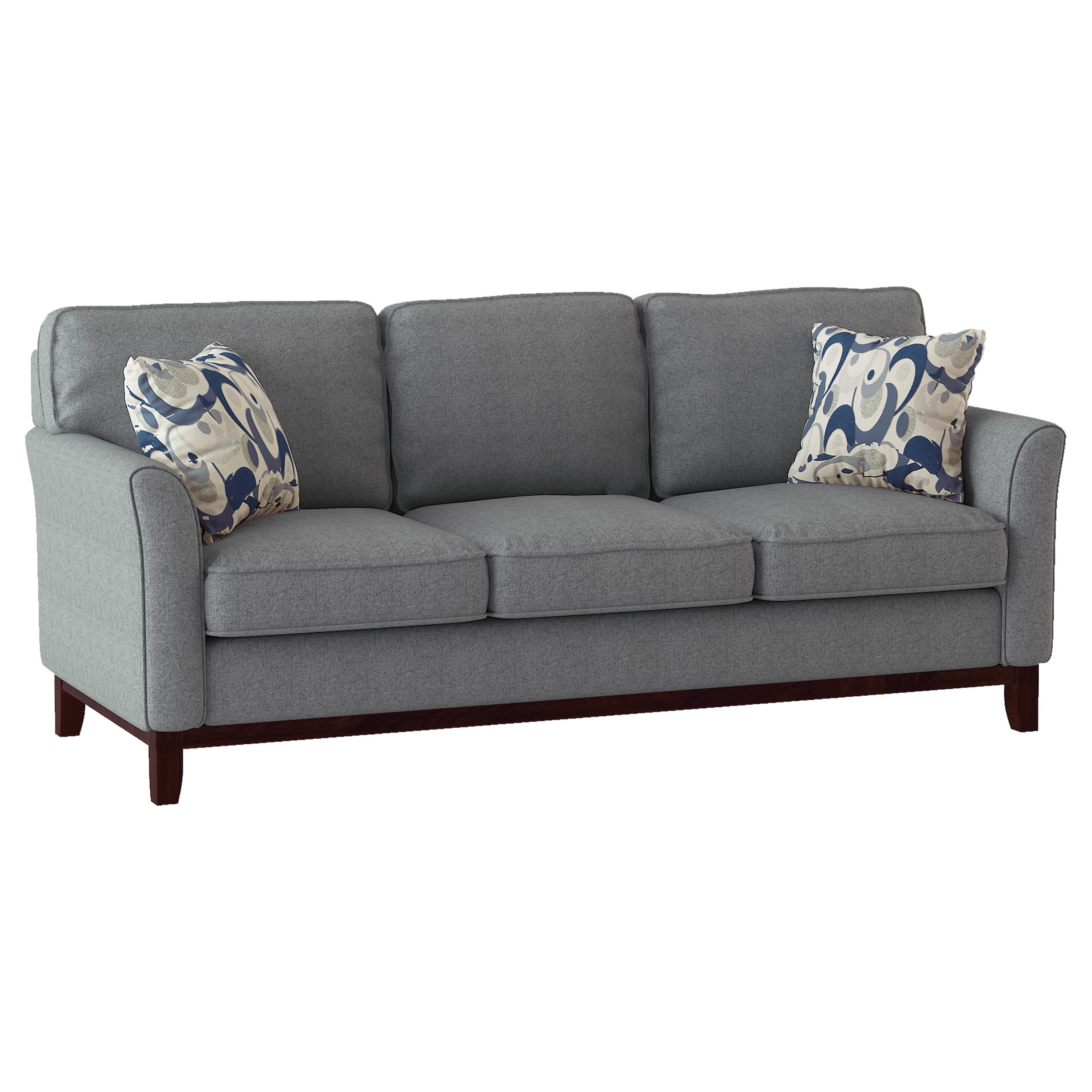 

    
Classic Gray Textured Sofa Homelegance 9806GRY-3 Blue Lake
