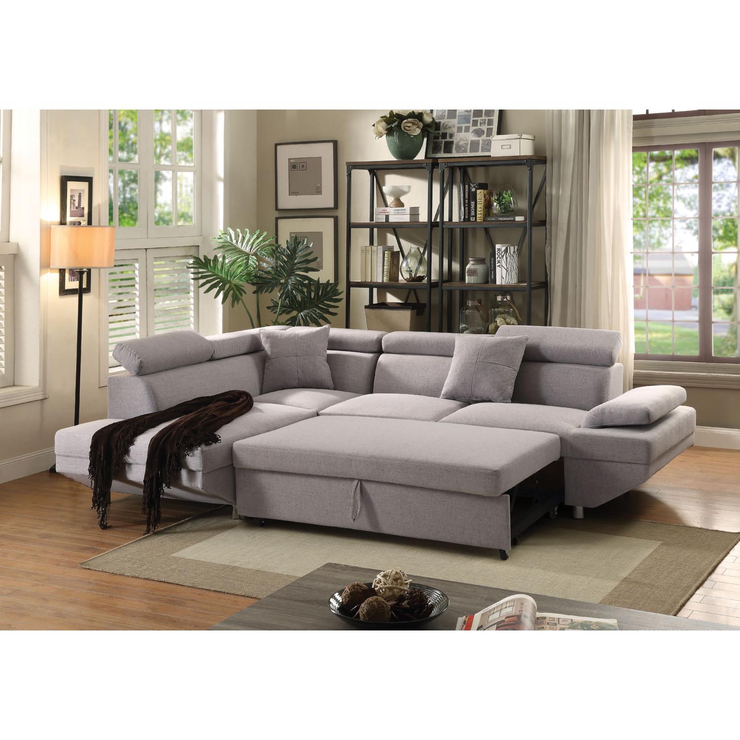 

    
Classic & Modern Gray Fabric Sectional Sofa by Acme Jemima 52990-3pcs
