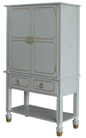 

    
Classic Pearl Gray Cabinet by Acme House Marchese 68865

