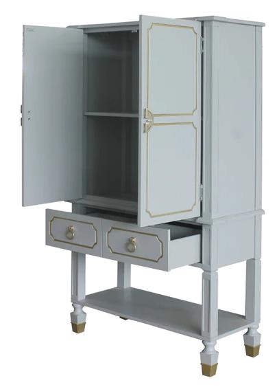 

    
Classic Pearl Gray Cabinet by Acme House Marchese 68865
