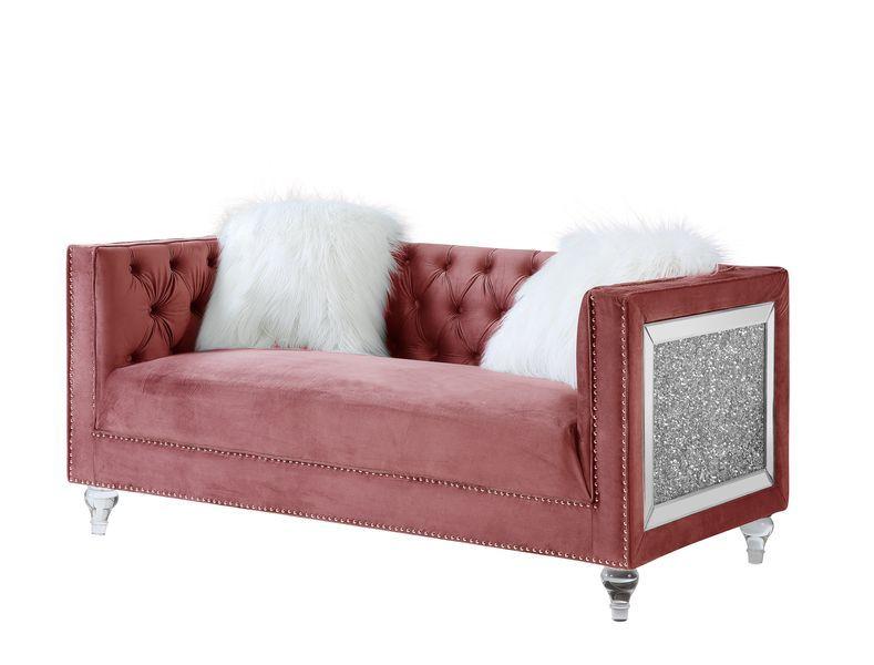 

    
Acme Furniture HeiberoII Sofa and Loveseat Set Pink LV00327-2pcs
