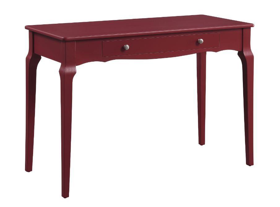 

    
Classic Red Finish Writing Desk by Acme Furniture 93020 Alsen
