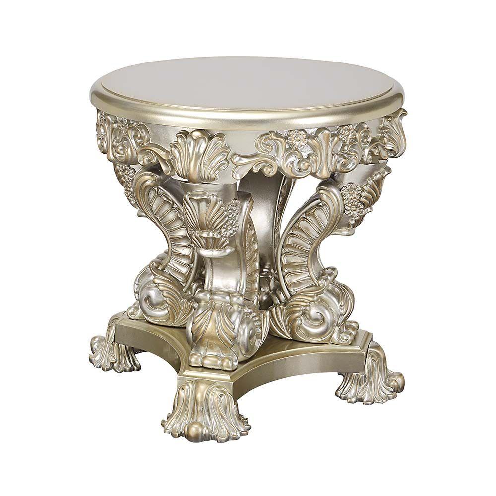 Classic, Traditional End Table Sorina End Table LV01214-ET LV01214-ET in Silver, Gold 