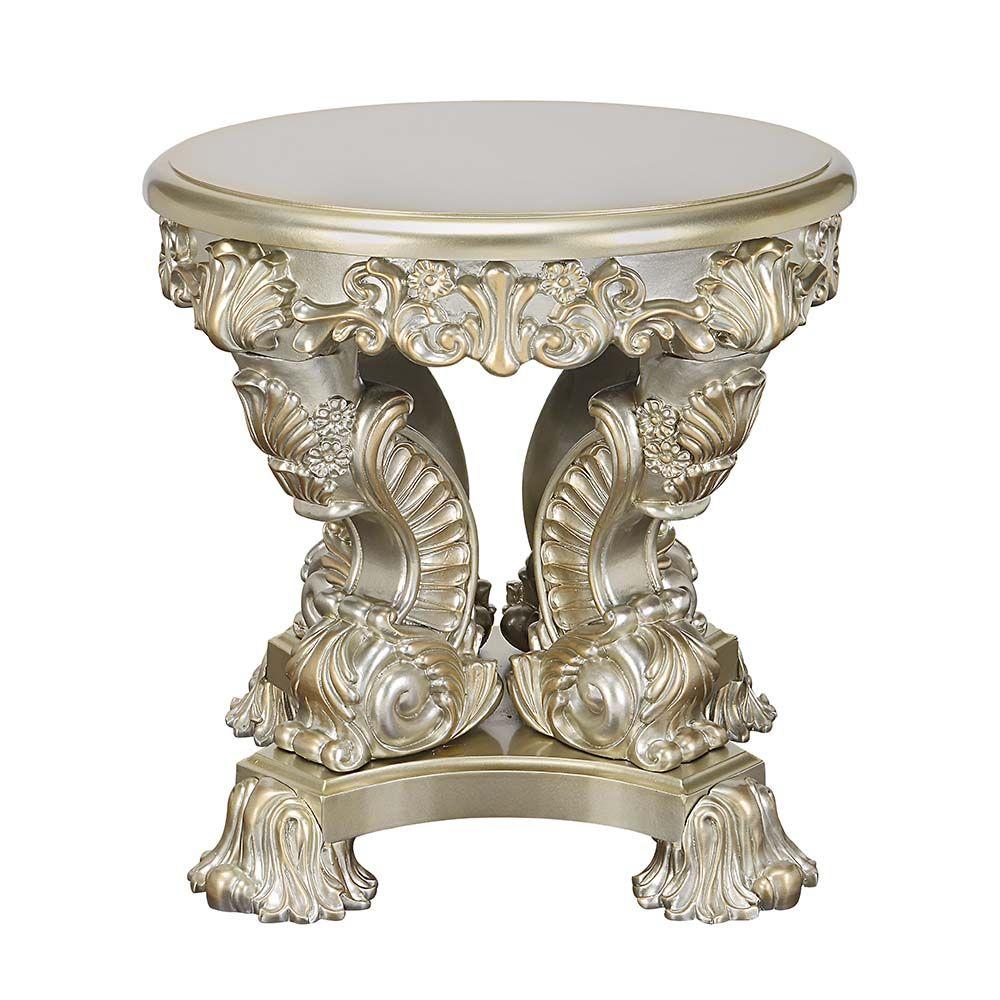 

    
Classic Silver Gold Composite Wood End Table Acme Furniture Sorina LV01214-ET
