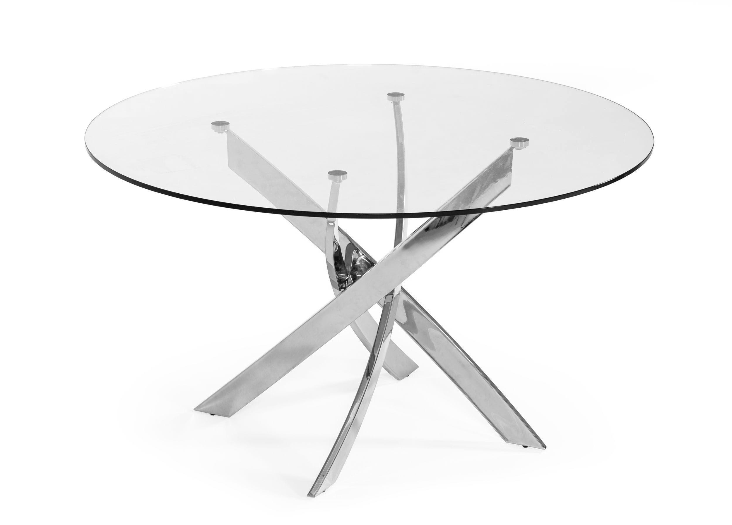 Contemporary, Modern Dining Table Pyrite VGEWF2133AA in Chrome 