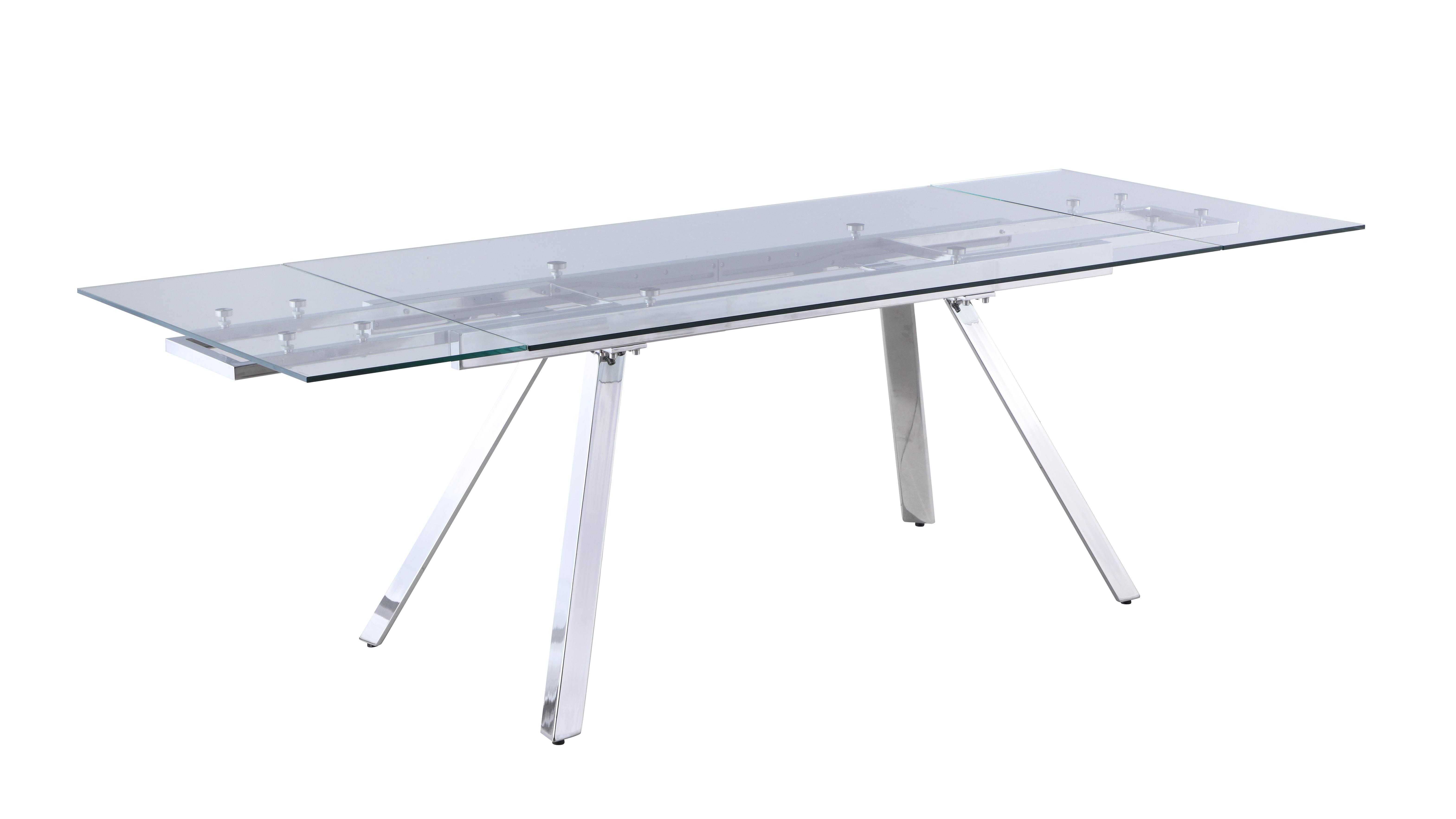 Contemporary Dining Table Ariel ARIEL-DT in White 