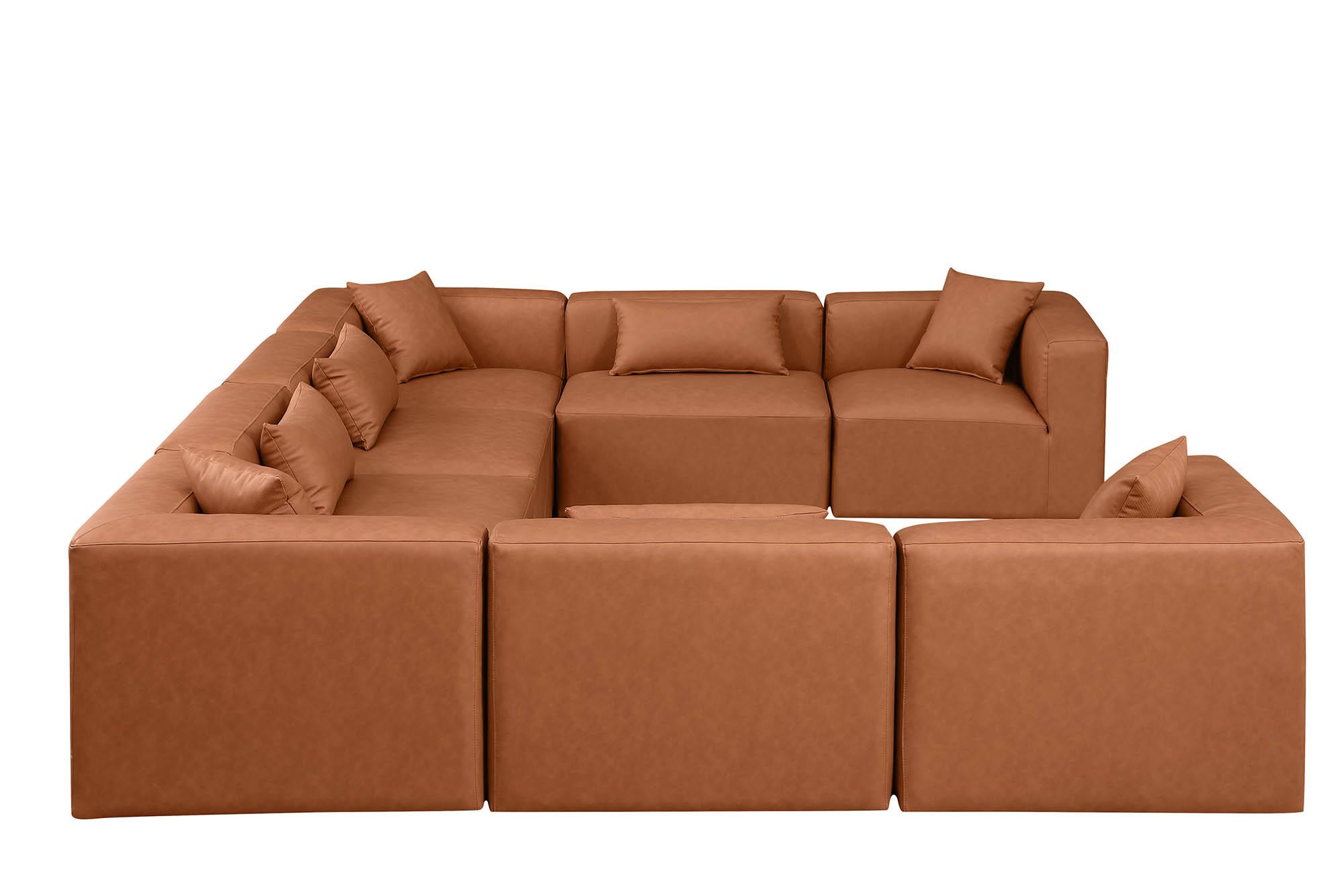 

    
668Cognac-Sec8A Meridian Furniture Modular Sectional Sofa

