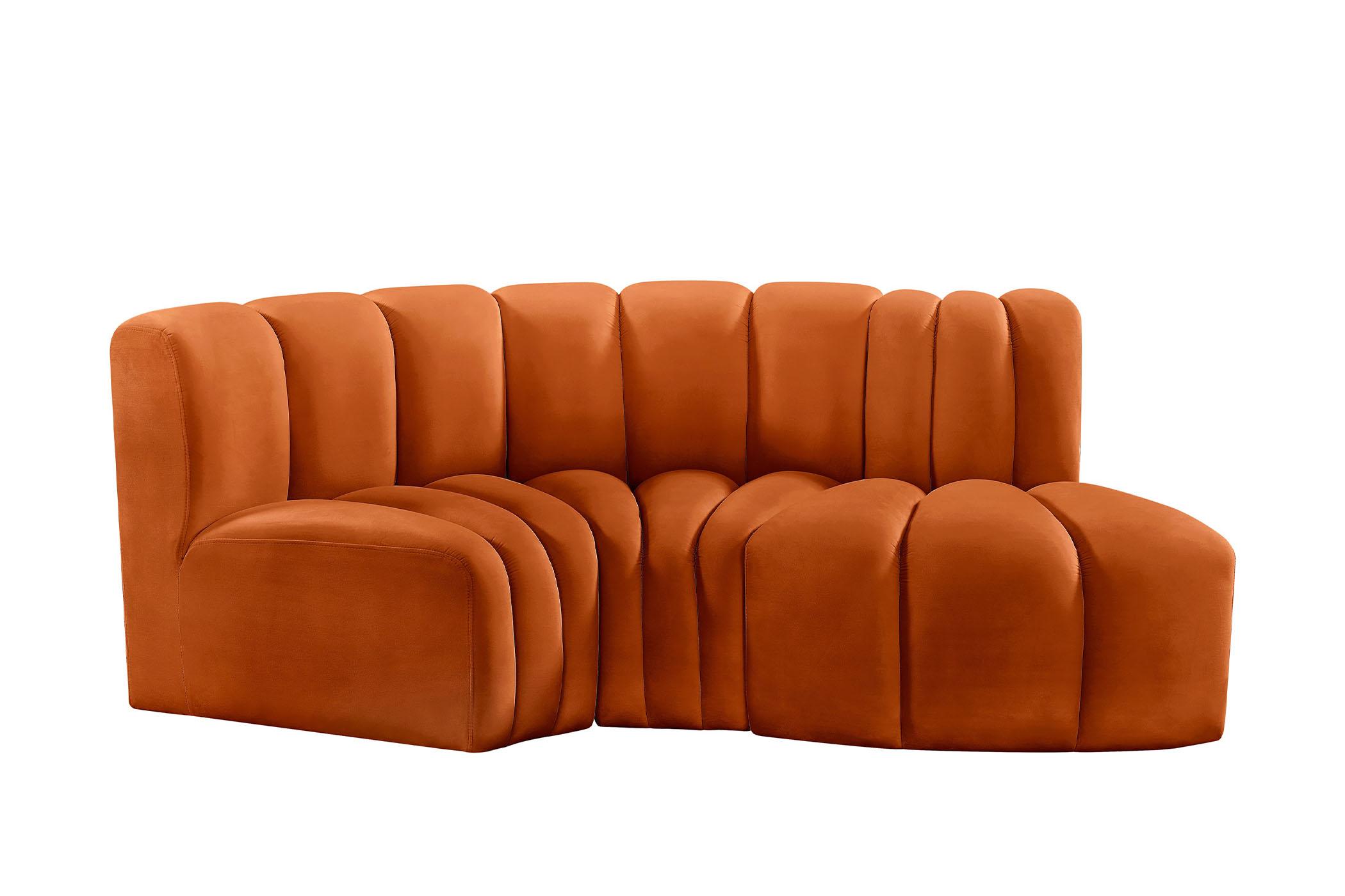 

        
Meridian Furniture ARC 103Cognac-S3D Modular Sectional Sofa Cognac Velvet 094308299600
