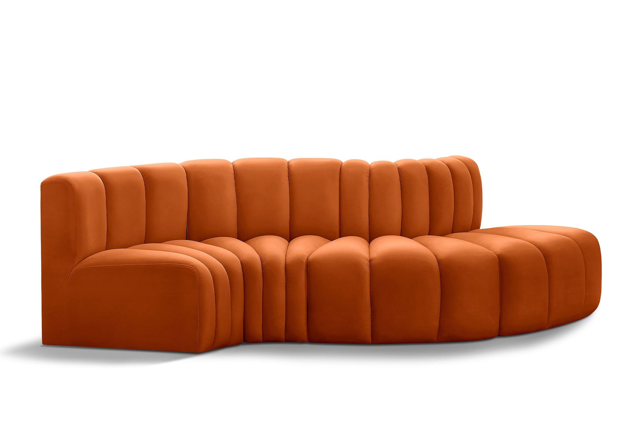 

    
103Cognac-S4D Meridian Furniture Modular Sectional Sofa
