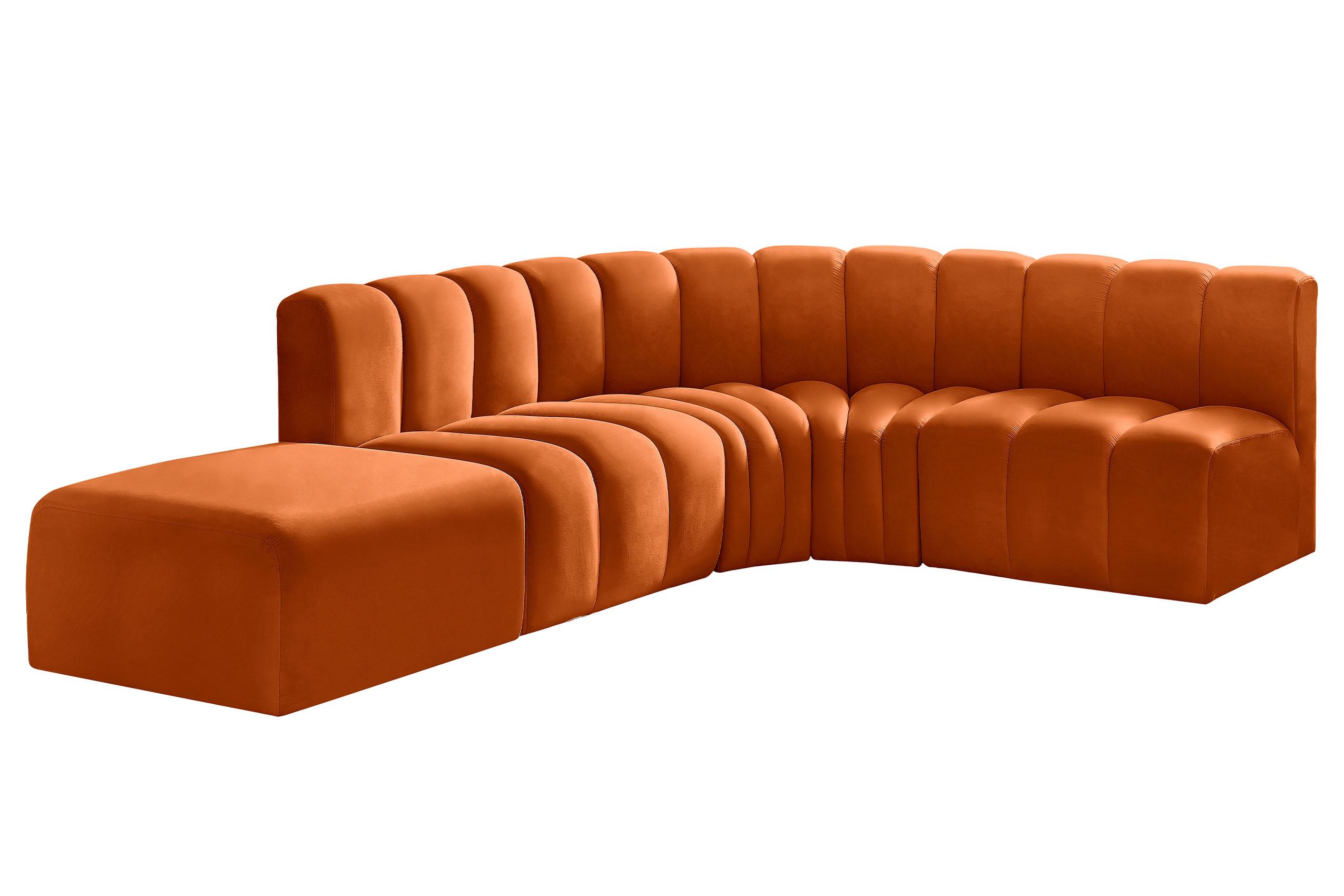 

        
Meridian Furniture ARC 103Cognac-S5C Modular Sectional Sofa Cognac Velvet 094308299723
