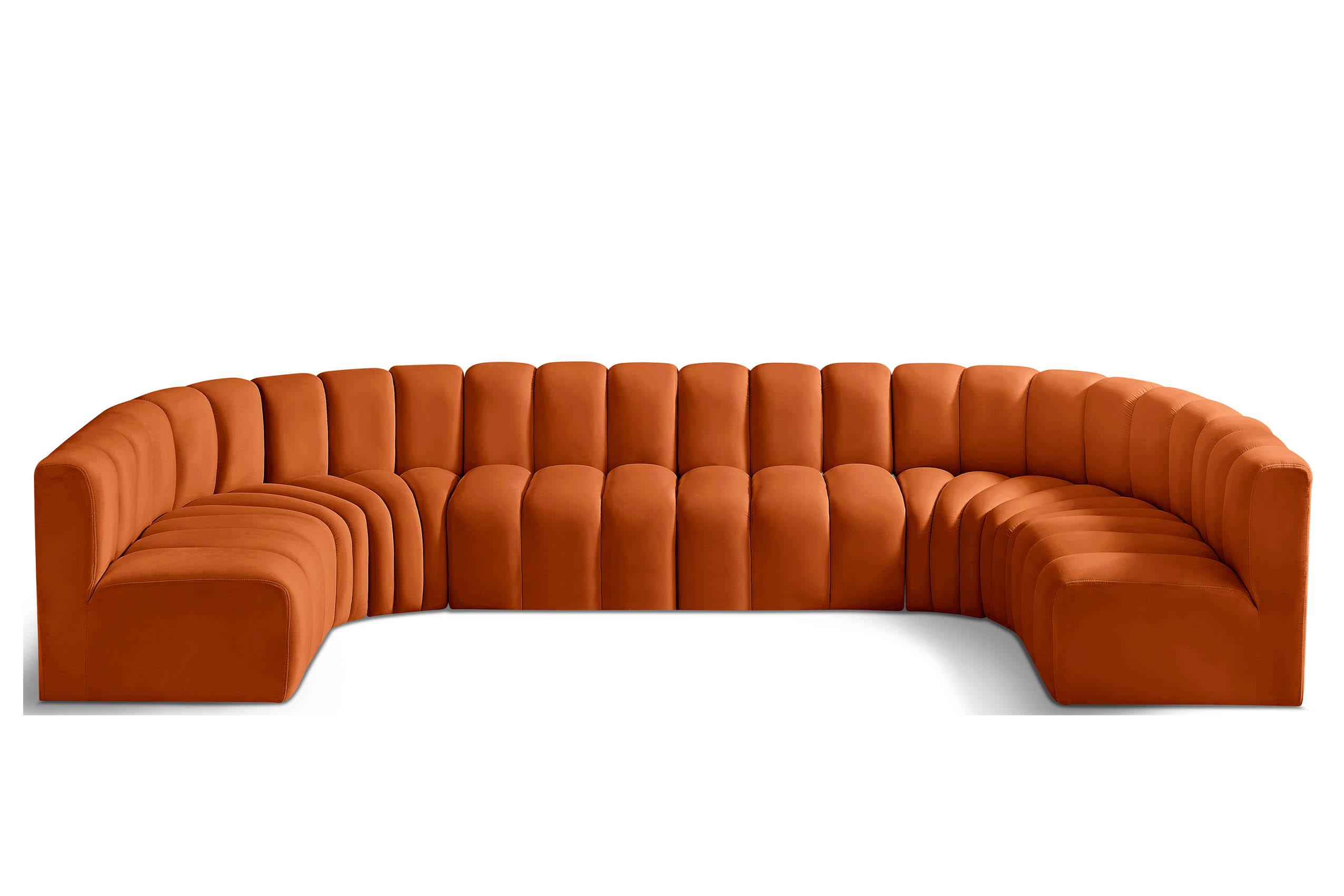 

        
Meridian Furniture ARC 103Cognac-S8A Modular Sectional Sofa Cognac Velvet 094308299808
